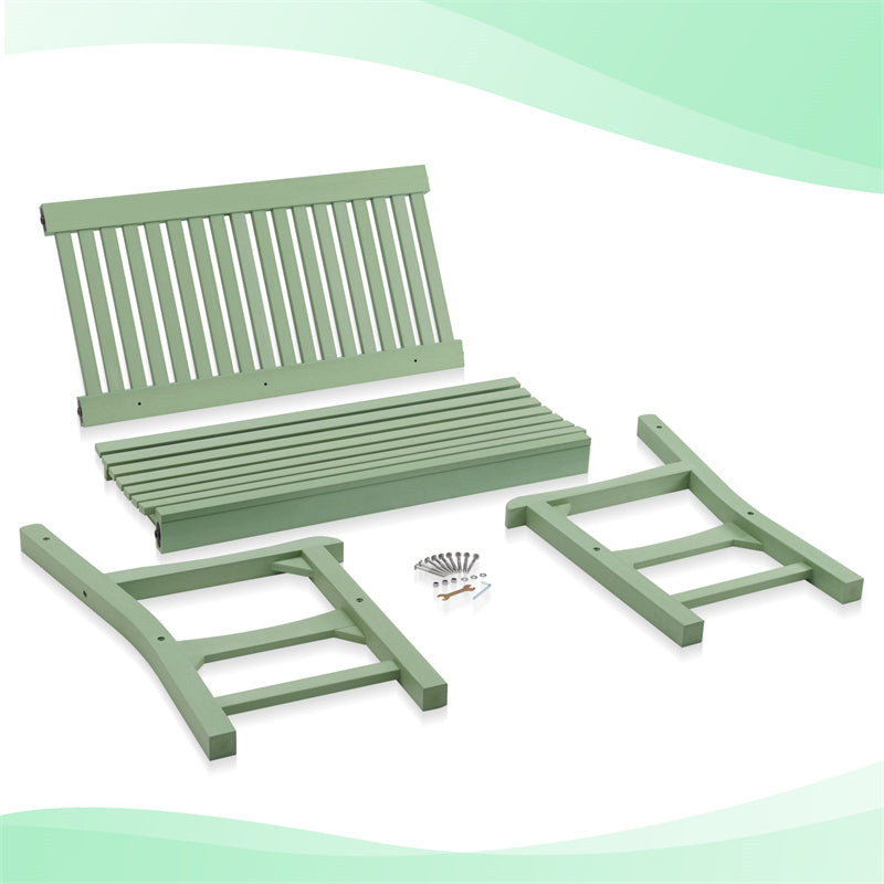 Psilvam Garden Bench, 2-Person Poly Lumber Patio Bench